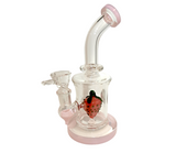 Glass 'Strawberry' Percolator Bong