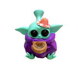 Baby Alien 12cm Glass and Silicone Waterpipe purple