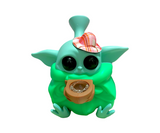 Baby Alien 12cm Glass and Silicone Waterpipe green