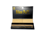 Alien Puff Black & Gold 1 1/4 Size Magnetic Unbleached Rolling Papers + Tips