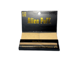 Alien Puff Black & Gold 1 1/4 Size Magnetic Unbleached Rolling Papers + Tips
