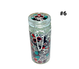 Chongz Assorted Design Gitd Medium Glass jar #6
