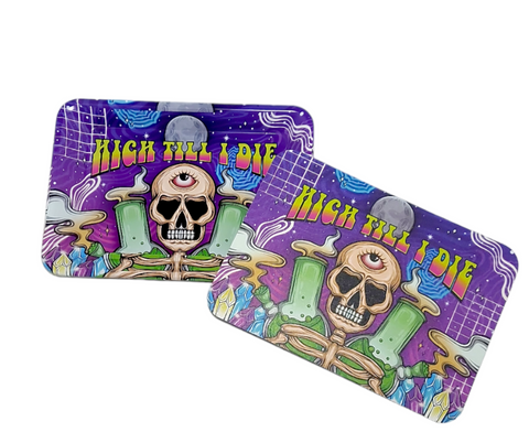 Wise Skies High Till I Die New Small Rolling Tray Cover