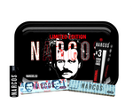 Narcos Medium Black Rolling Tray Set