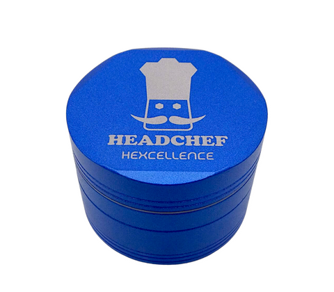 Headchef 'Hardcore Hexcellence' 4-Part 62mm Grinder - Kiloton Blue