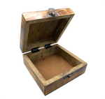 Square Wooden Box - Buddha (13x13x6cm)