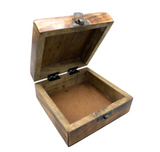 Square Wooden Box - Buddha (13x13x6cm)