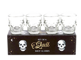 Set Of 4 Skull Shot Glasses Set