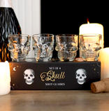 Set Of 4 Skull Shot Glasses Set