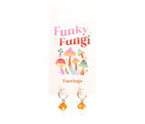 Orange Mushroom Dangle Earrings