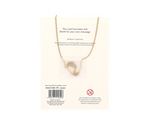 Pink Aura Crystal Mushroom Necklace Greeting Card