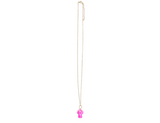 Pink Aura Crystal Mushroom Necklace Greeting Card