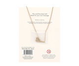Orange Aura Crystal Mushroom Necklace Greeting Card