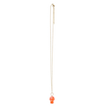 Orange Aura Crystal Mushroom Necklace Greeting Card