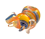 Coloured Glass Elephant Pipe 10cm x 11cm