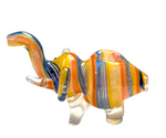 Coloured Glass Elephant Pipe 10cm x 11cm