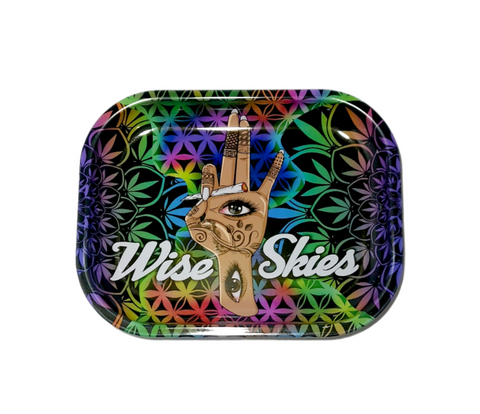 Wise Skies Hand Design Small Rolling Tray