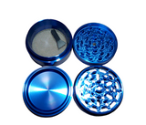 Elements Large 4-Part Metal Grinder - Blue