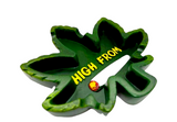 Wise Skies "High From" Leaf Ashtray - Green