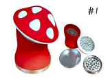 Large Metal Mushroom Herb Grinder Multifunctional Zinc Alloy #1