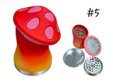 Large Metal Mushroom Herb Grinder Multifunctional Zinc Alloy #5