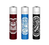 Clipper Metal Flint Lighter "Samurai" With Tin