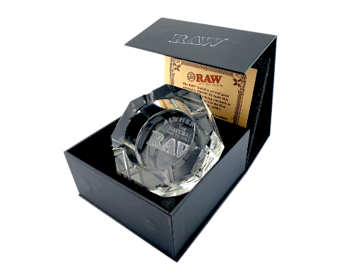 Raw Big Crystal Glass Ashtray