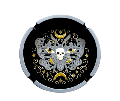 Wise Skies Moth Skull Ashtray