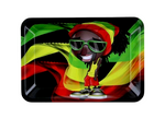 Rasta Man Metal Rolling Tray With Magnetic Lid - Mini (18 x 12.5 cm)