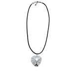 Heart Shaped Crystal Necklace clear quartz