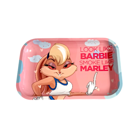 Smoke Arsenal Medium Metal Rolling Tray - Lola Buddy (28cm x 18cm)