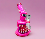 Monster Glass-Clay Bong 16cm Pink