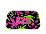 420 Multi-Leaf Design Metal Rolling Tray - Medium