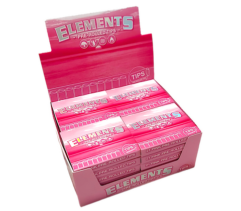 ELEMENTS Pink Pre-Rolled Tips 21 Per box
