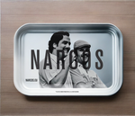 Narcos Metal Rolling Tray White Medium 19x29cm
