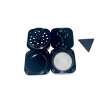 Atomic Metal Grinder Cube 48mm, Magnetic 4 Parts black.