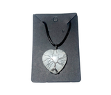 Heart Shaped Crystal Necklace clear quartz1