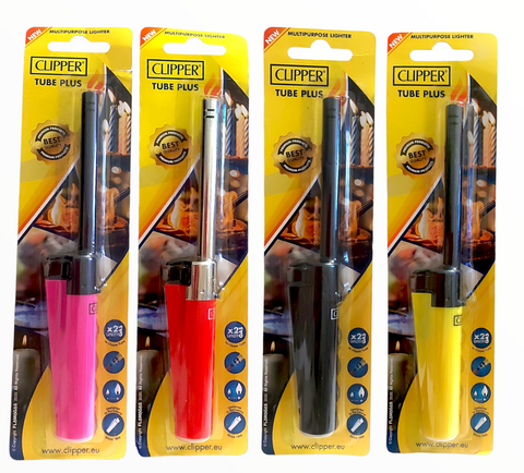 Clipper Tube Plus Multipurpose Shiny Gas Tube Lighters