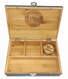 Wise Skies Bamboo Natural Wooden R-Box - XL (Black)